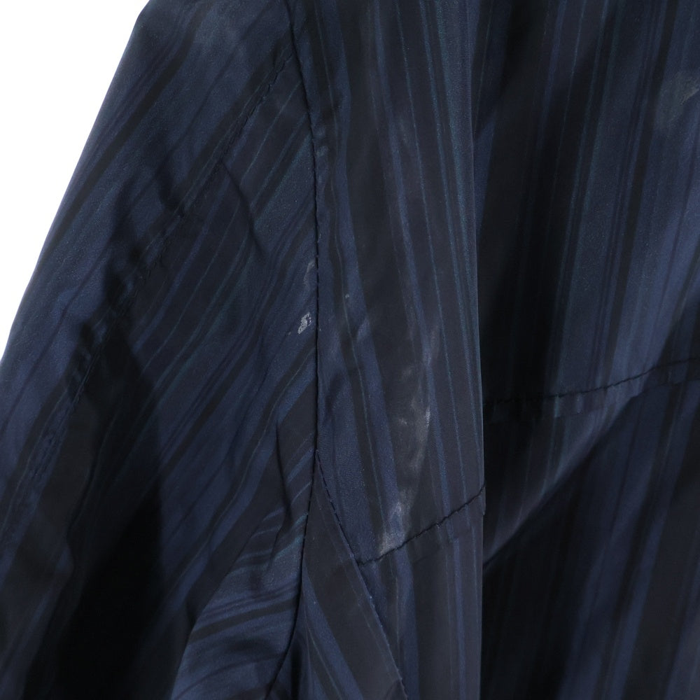 ETRO(エトロ) 裏地ペイズリー柄 ストライプ ナイロン ジップアップ ジャケット ブラック 101-17713-4016