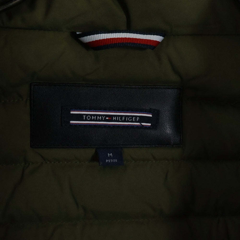 TOMMY HILFIGER(トミーヒルフィガー) ファーフード付き ナイロン ダウンコート ジャケット カーキ レディース WW0WW21015