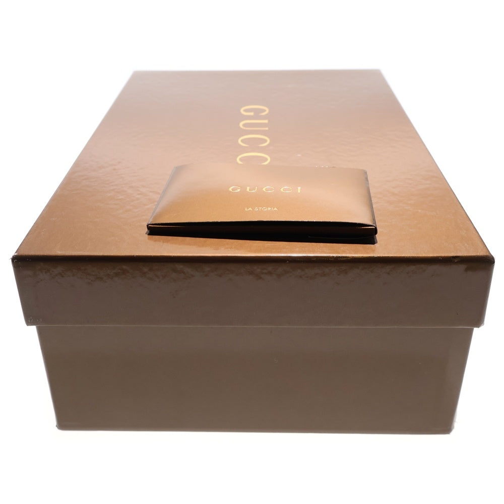 GUCCI(グッチ) レザー アンクルストラップ ウェッジソール コルク