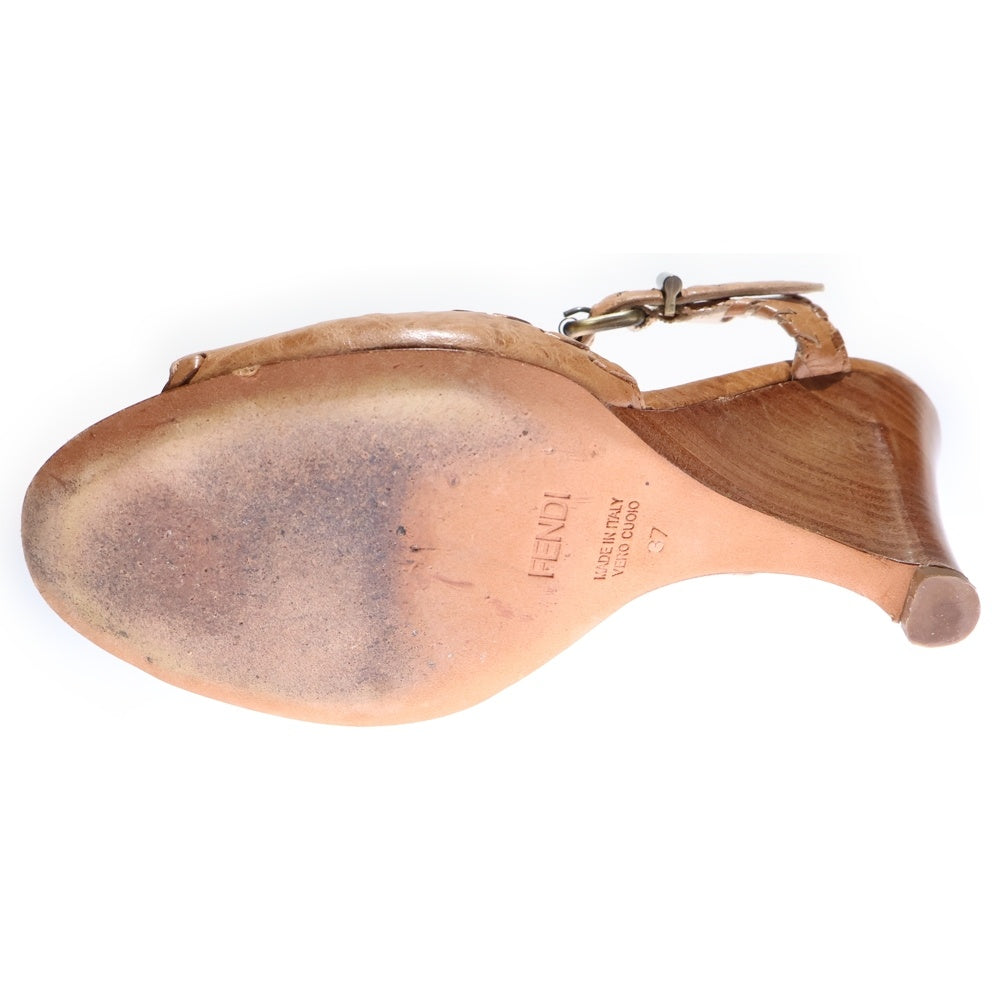 FENDI(フェンディ) Zeppa Capra Pergamena Wedge Sandals ウェッジ