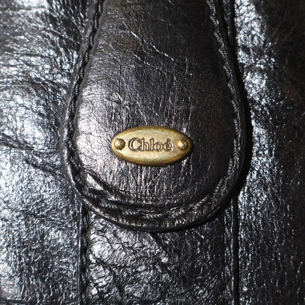 Chloe(クロエ) ヒール レザー ロングブーツ ブラック レディース