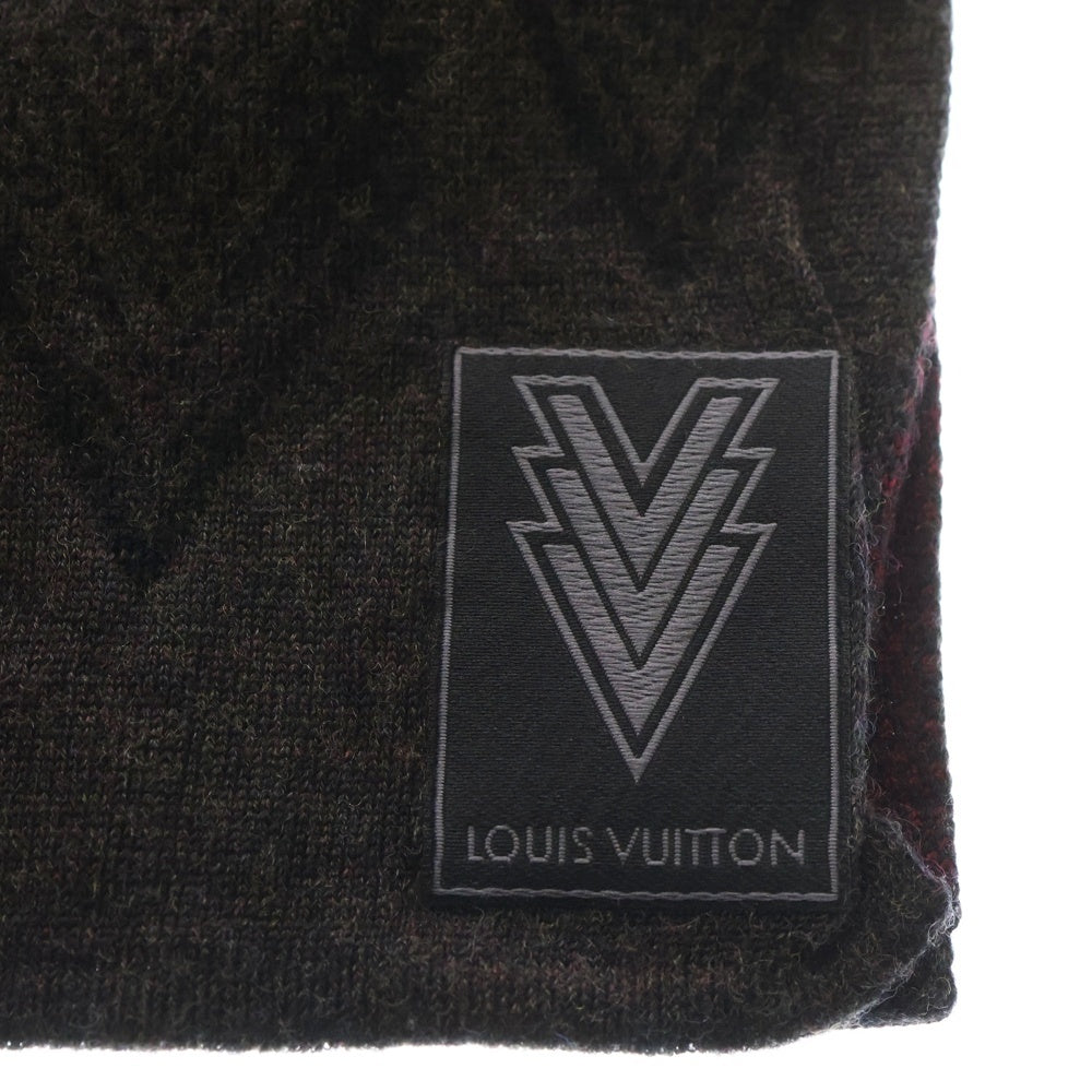 LOUIS VUITTON(ルイヴィトン) エシャルプ・トリプルV ウール スカーフ マフラー グレー/レッド M70032 IS0135