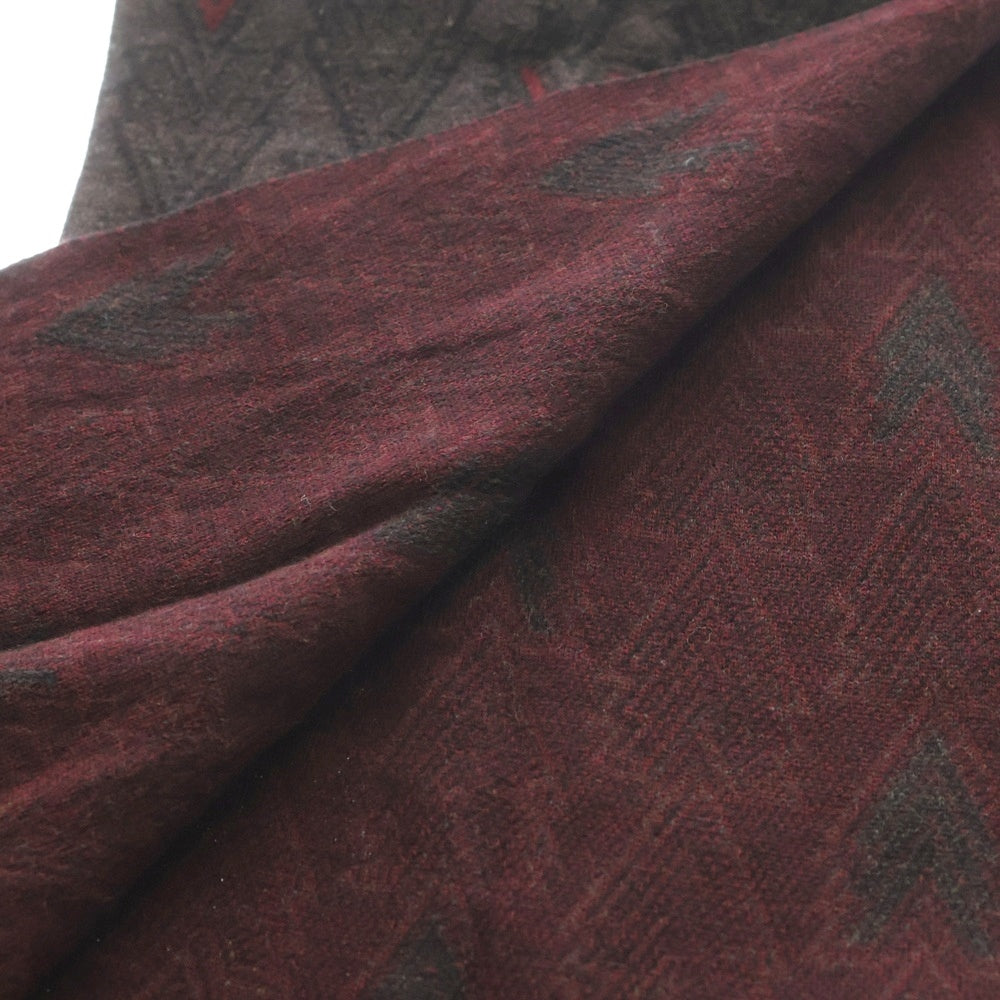 LOUIS VUITTON(ルイヴィトン) エシャルプ・トリプルV ウール スカーフ マフラー グレー/レッド M70032 IS0135