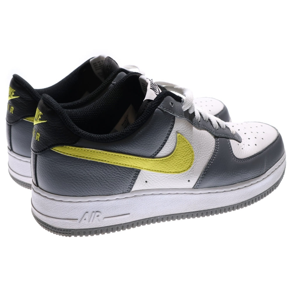 NIKE(ナイキ) BY YOU AIR FORCE 1 バイユー エアフォース1 レザー ローカットスニーカー ホワイト/グレー/イエロー US9.5/27.5cm DN4162-991