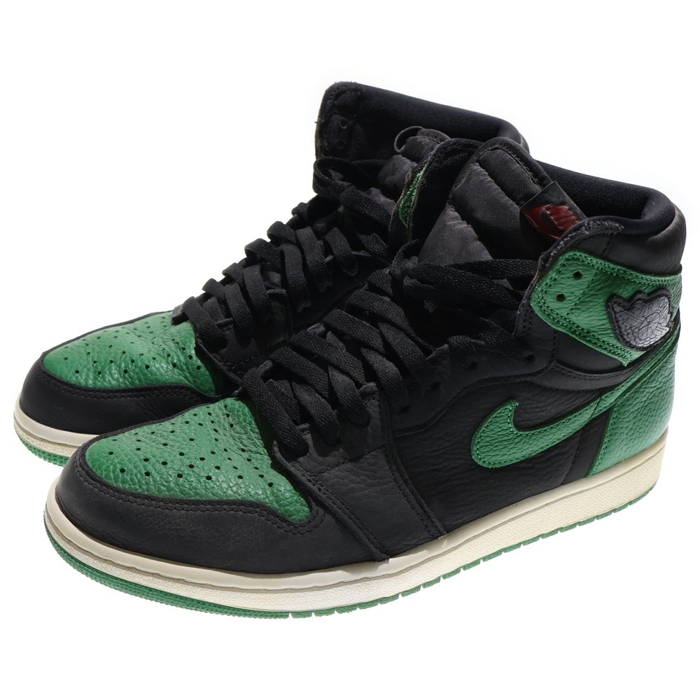 NIKE(ナイキ) AIR JORDAN 1 RETRO HIGH OG PINE GREEN 2020 エアジョーダン1 パイングリーン ハイカットスニーカー ブラック/グリーン US9.5/27.5cm 555088-030