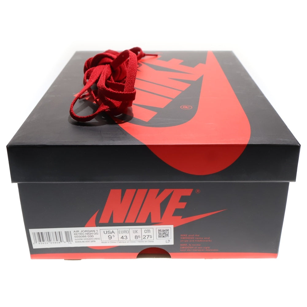 NIKE(ナイキ) AIR JORDAN 1 RETRO HIGH OG PINE GREEN 2020 エアジョーダン1 パイングリーン ハイカットスニーカー ブラック/グリーン US9.5/27.5cm 555088-030