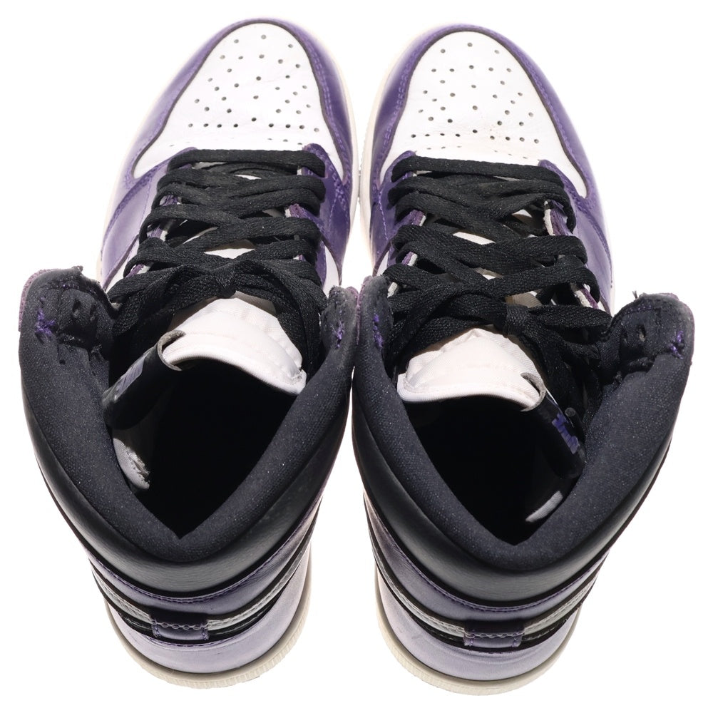 NIKE(ナイキ) AIR JORDAN1 RETRO HIGH OG COURT PURPLE エアジョーダン1 コートパープル ハイカットスニーカー ホワイト/パープル US9.5/27.5cm 555088-500
