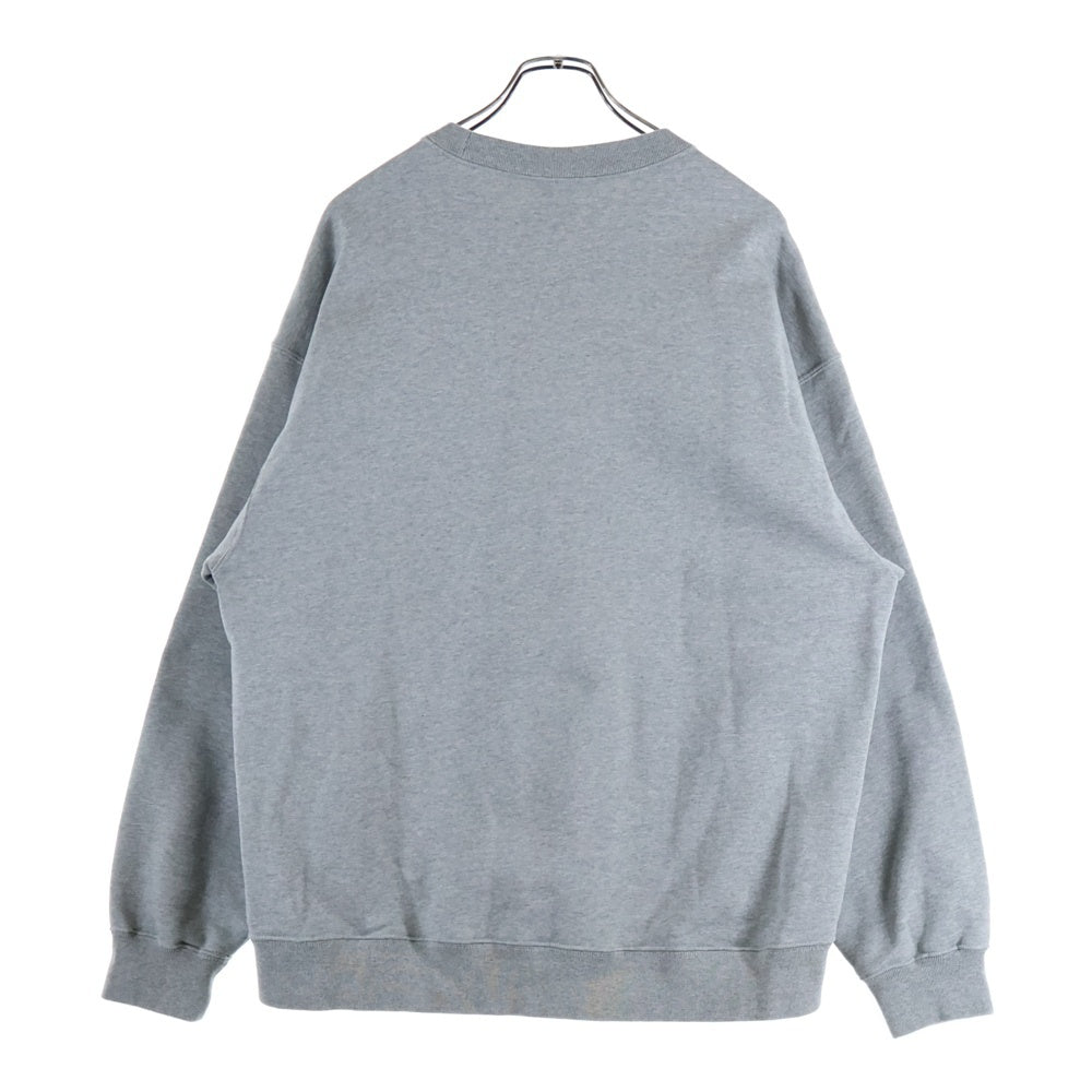 NIKE(ナイキ) 21SS ×Stussy International Crewneck Sweatshirt ステューシー インターナショナル ロゴ刺繍 クルーネック スウェット トレーナー グレー DC4198-050