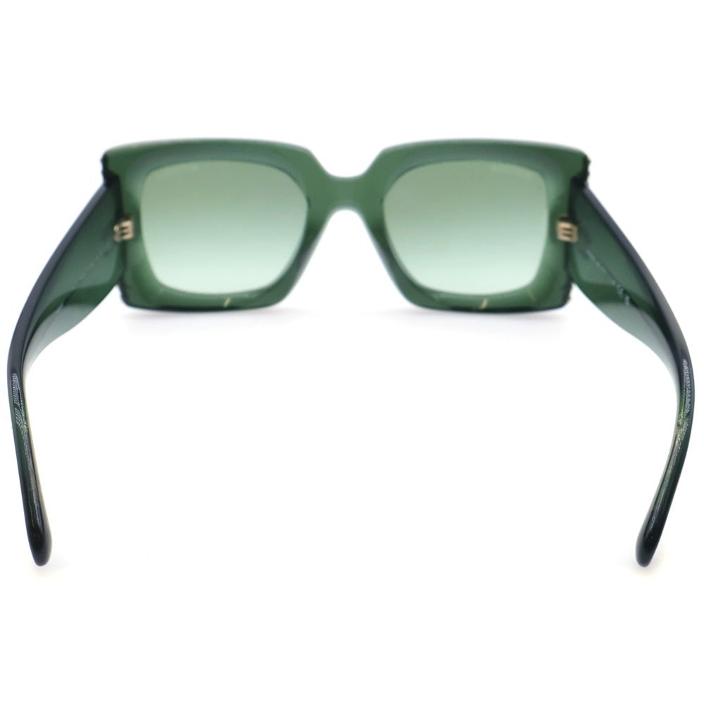 CHANEL(シャネル) ココマーク サイドパール装飾 カラーレンズ レクタングル スクエア シェイプ サングラス アイウェア メガネ 眼鏡 グリーン 5480-H-A レディース