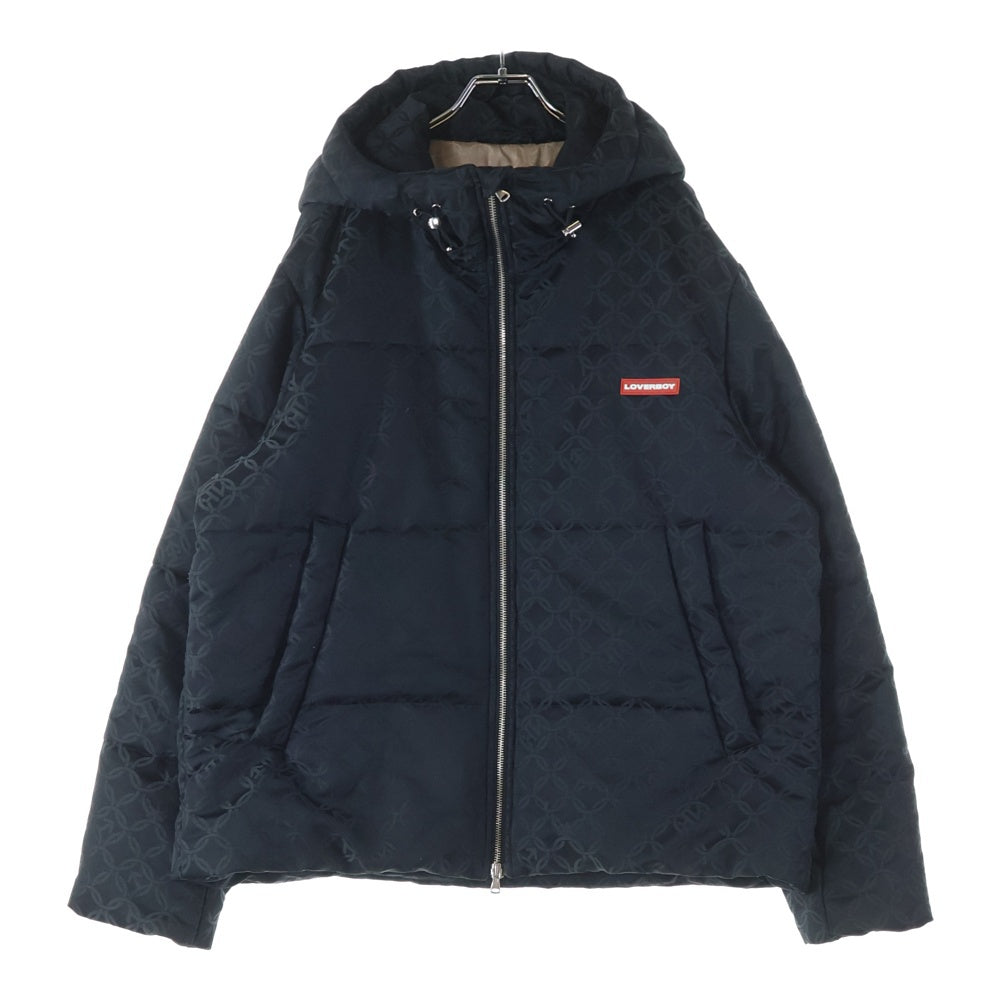 CHARLES JEFFREY LOVERBOY(チャールズジェフリーラバーボーイ) キティモノグラム 中綿 ポリエステル フード付き ジップアップ ジャケット ブラック