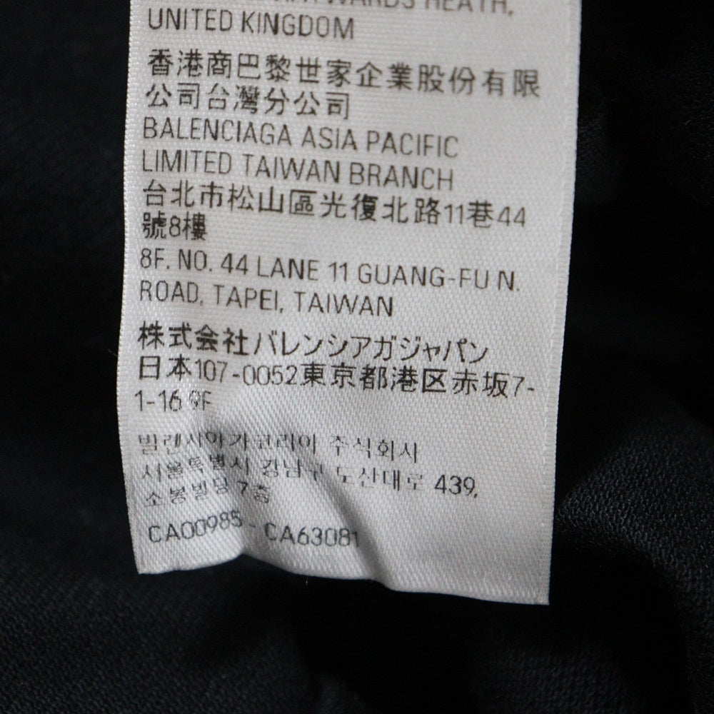 BALENCIAGA(バレンシアガ) 24AW ×ebay OVERSIZED POLO イーベイ ロゴプリント オーバーサイズ 半袖ポロシャツ ブラック 817418 TRVD5