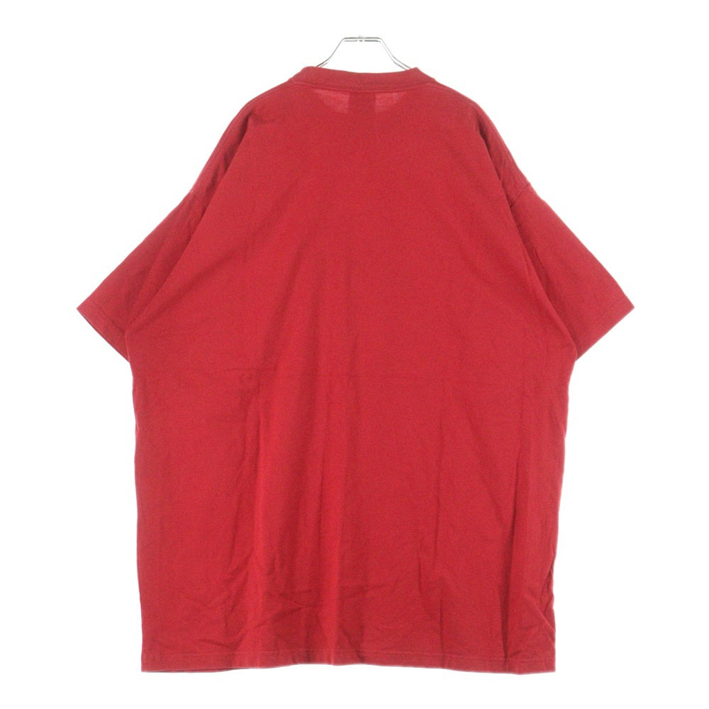 BALENCIAGA(バレンシアガ) 23SS ×adidas アディダス ロゴプリント オーバーサイズド 半袖Tシャツ レッド 712398 TNVA6