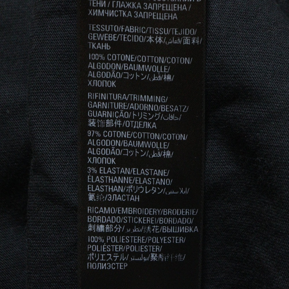 BALENCIAGA(バレンシアガ) ロゴ刺繍 ツートン7分袖 Tシャツ ブラック/グレー 699190 TMVC8