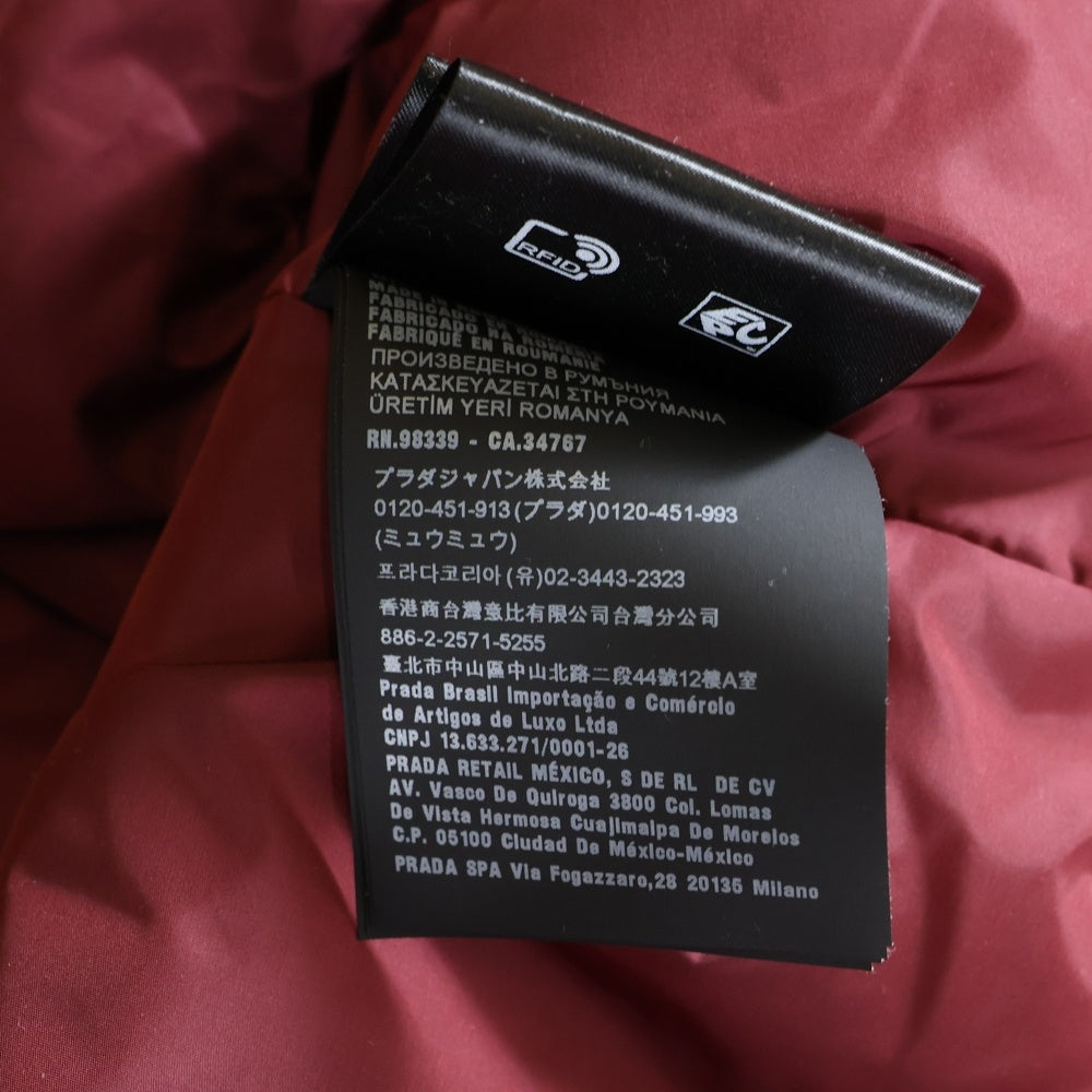 PRADA(プラダ) トライアングルロゴ ウール ブレンドチェックシャツ