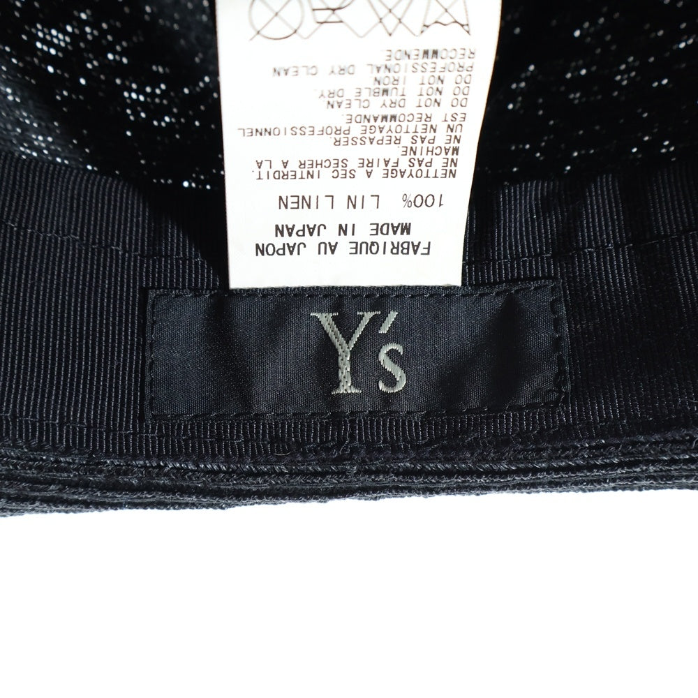 Y's(ワイズ) 19AW リネン 中折れハット 帽子 ブラック YX-H09-333