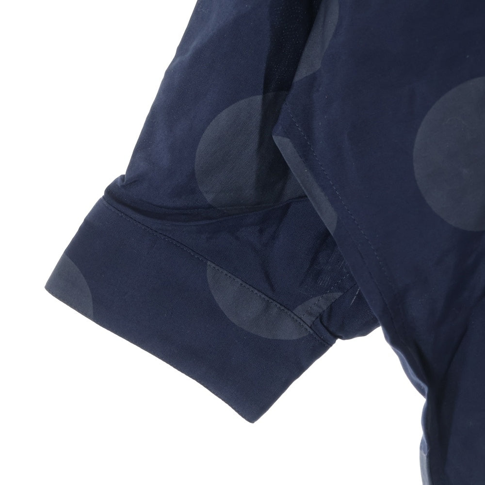 Y's(ワイズ) 12SS ドットプリント レーヨン 長袖シャツ ネイビー YK-B10-203 レディース