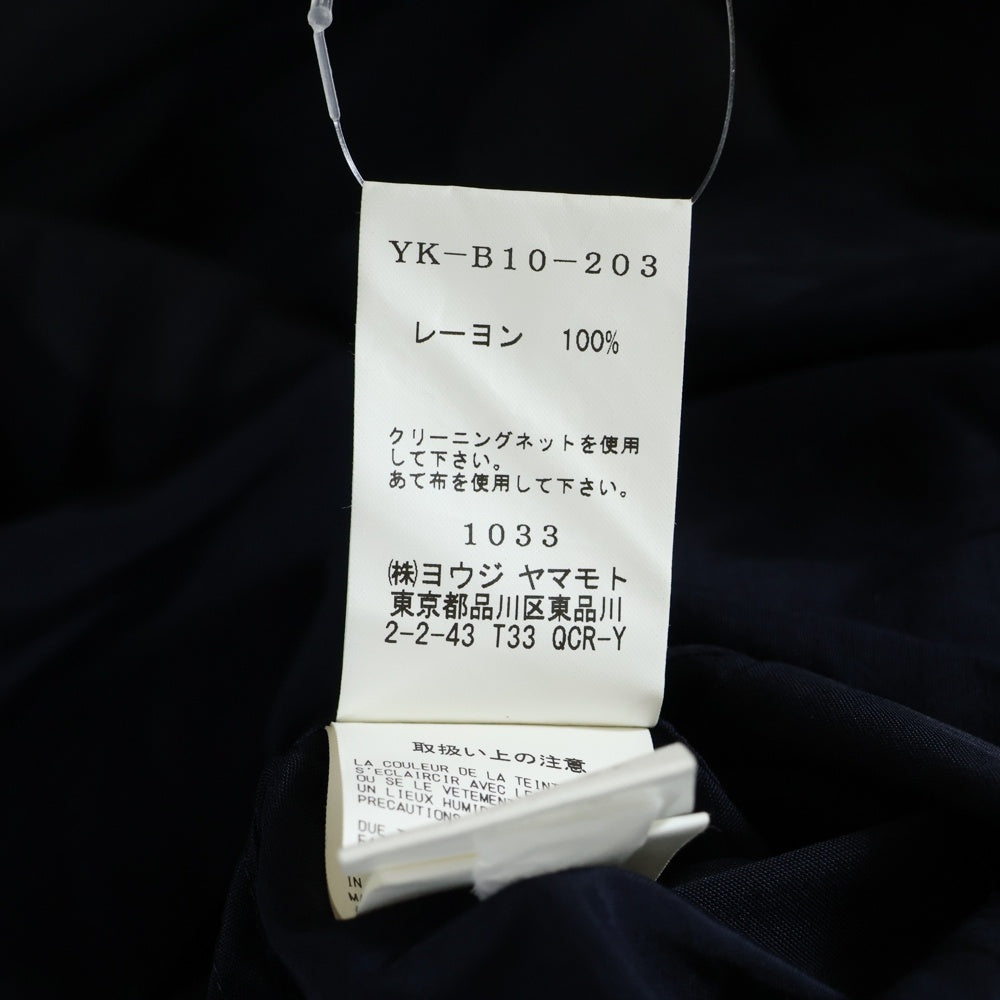 Y's(ワイズ) 12SS ドットプリント レーヨン 長袖シャツ ネイビー YK-B10-203 レディース