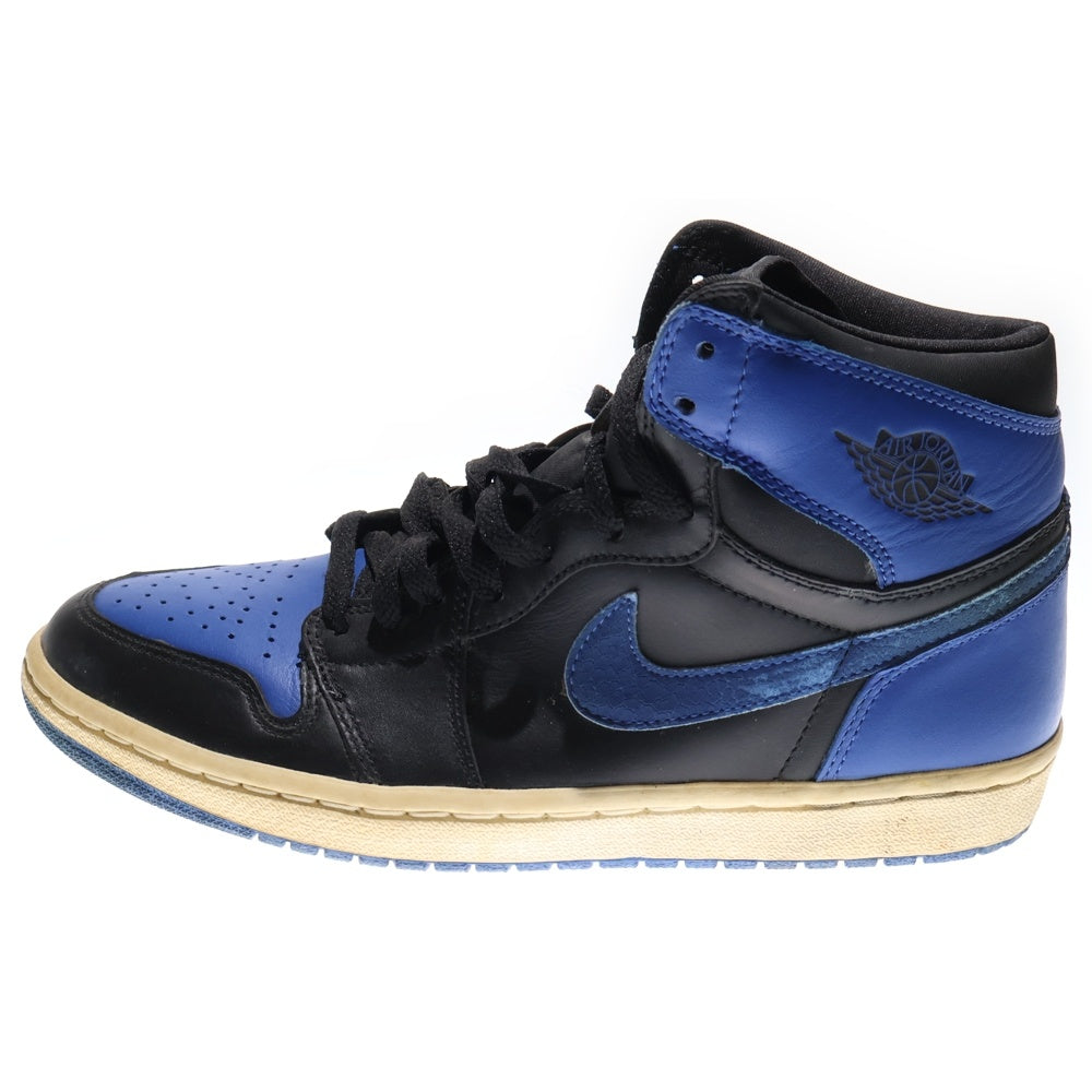 NIKE(ナイキ) 【観賞用2001年製】 AIR JORDAN 1 RETRO エアジョーダン1 レトロ ロイヤル ハイカットスニーカー ブルー/ブラック US9/27cm 136066-041