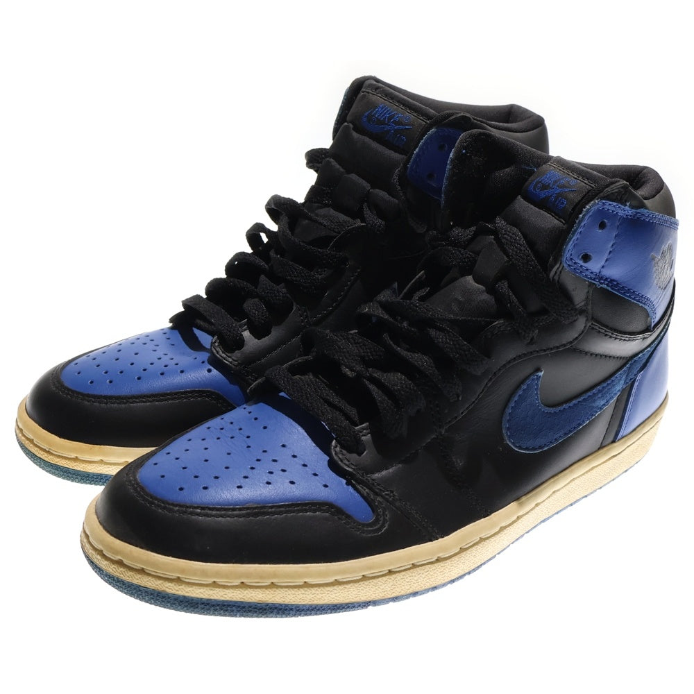 NIKE(ナイキ) 【観賞用2001年製】 AIR JORDAN 1 RETRO エアジョーダン1 レトロ ロイヤル ハイカットスニーカー ブルー/ブラック US9/27cm 136066-041
