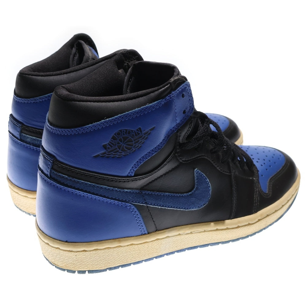 NIKE(ナイキ) 【観賞用2001年製】 AIR JORDAN 1 RETRO エアジョーダン1 レトロ ロイヤル ハイカットスニーカー ブルー/ブラック US9/27cm 136066-041