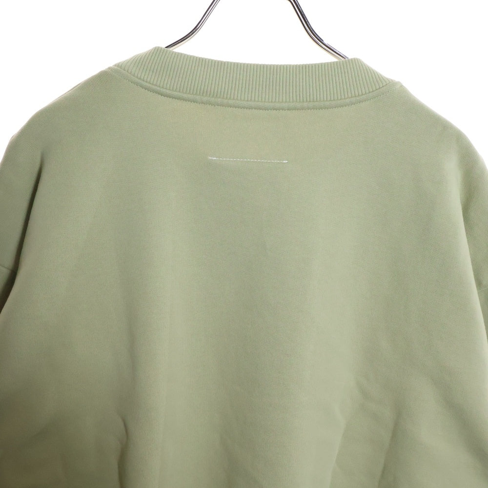 MM6 Maison Margiela(エムエムシックスメゾンマルジェラ) 24SS カレンダーロゴプリント クルーネック スウェットトレーナー カーキ SH0GU0007 S25537