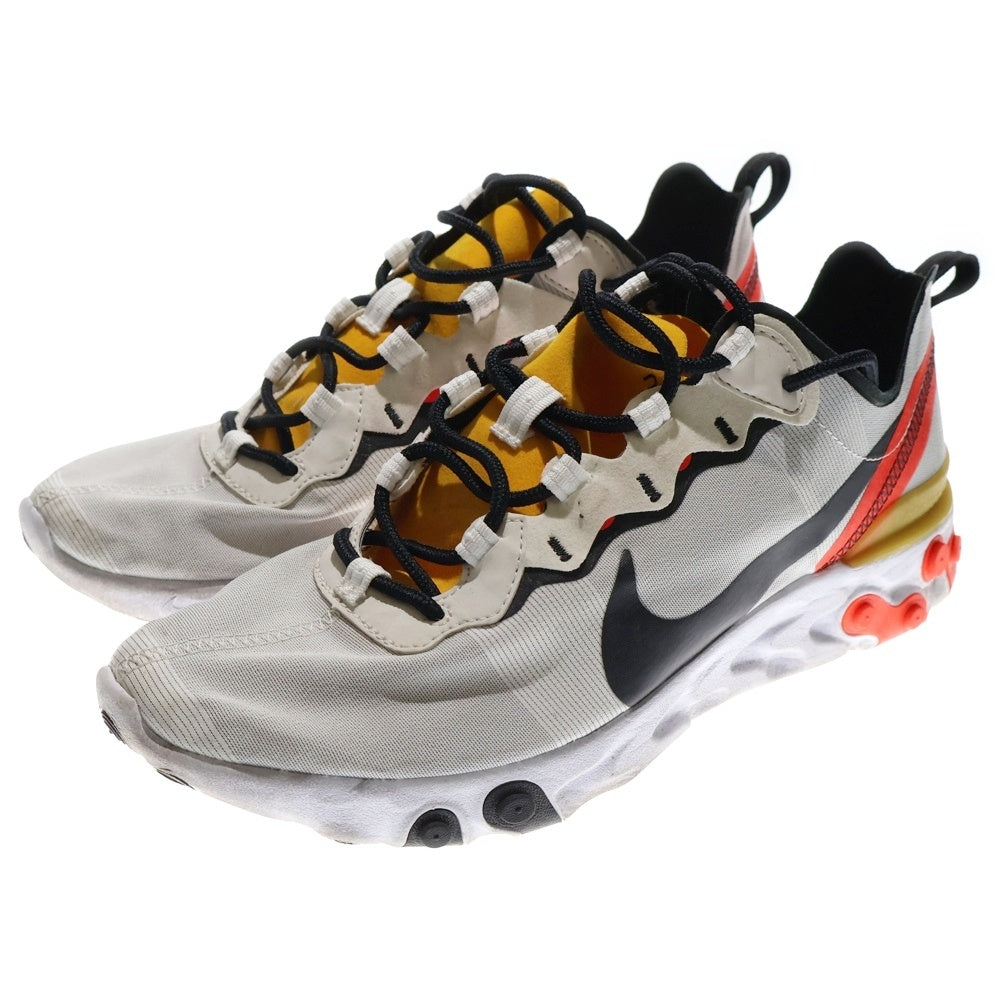 NIKE(ナイキ) REACT ELEMENT 55 リアクト エレメント ローカットスニーカー ホワイト/ブラック US9/27cm BQ6166-102