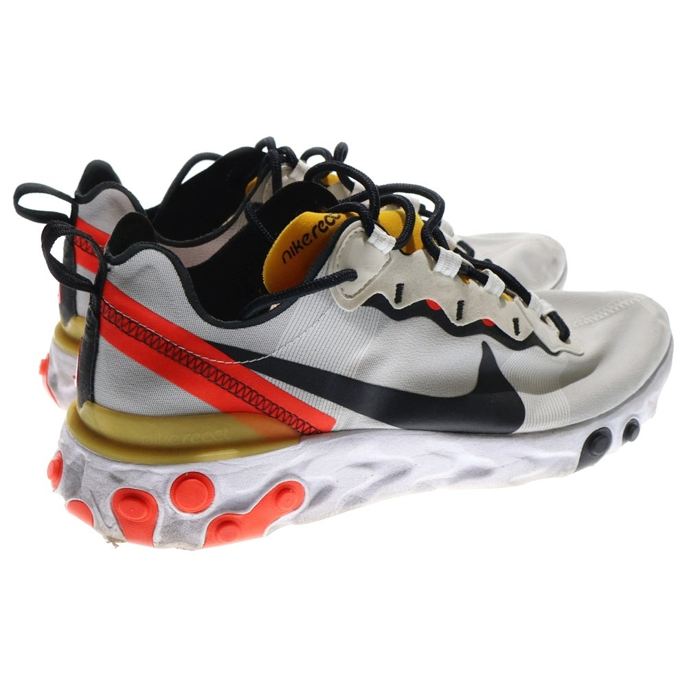 NIKE(ナイキ) REACT ELEMENT 55 リアクト エレメント ローカットスニーカー ホワイト/ブラック US9/27cm BQ6166-102