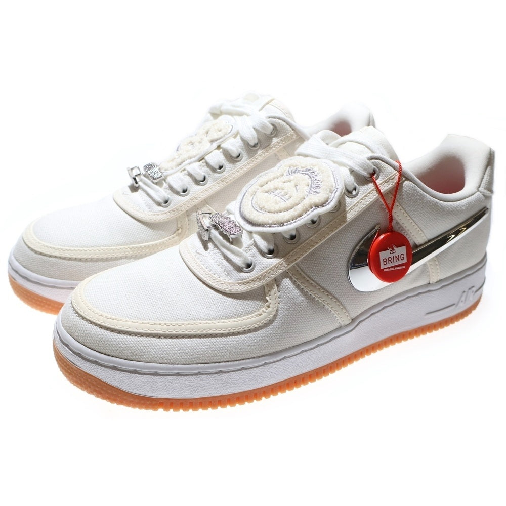 NIKE(ナイキ) ×TRAVIS SCOTT AIR FORCE 1 LOW AF100 トラヴィススコット エアフォース 1 ローカットスニーカー ホワイト US9.5/27.5cm AQ4211-100