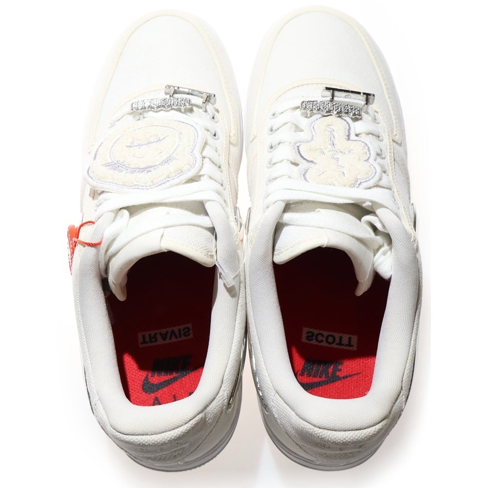 NIKE(ナイキ) ×TRAVIS SCOTT AIR FORCE 1 LOW AF100 トラヴィススコット エアフォース 1 ローカットスニーカー ホワイト US9.5/27.5cm AQ4211-100