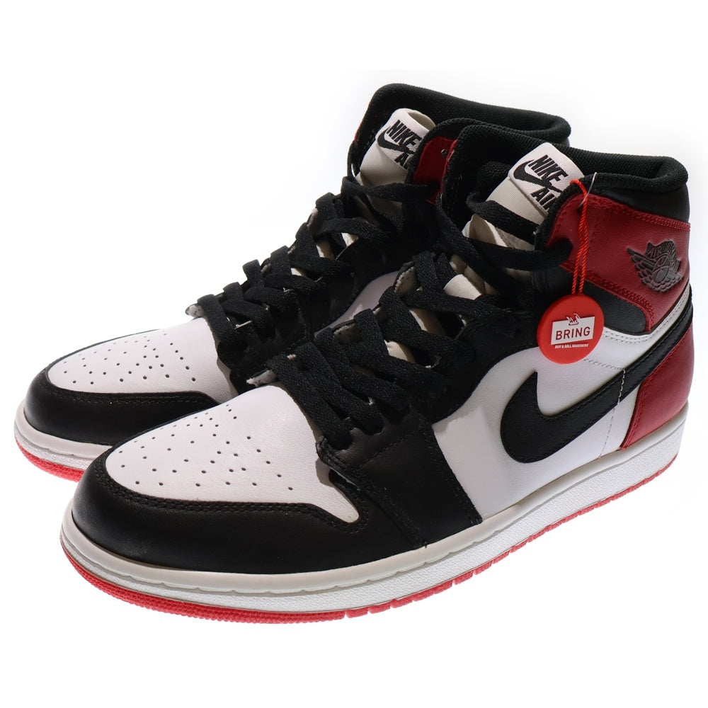 NIKE(ナイキ) 【観賞用 2013年製】 AIR JORDAN1 RETRO HIGH OG エアジョーダン1 ハイカットスニーカー つま黒 ブラック/レッド/ホワイト US9.5/27.5cm 555088-184