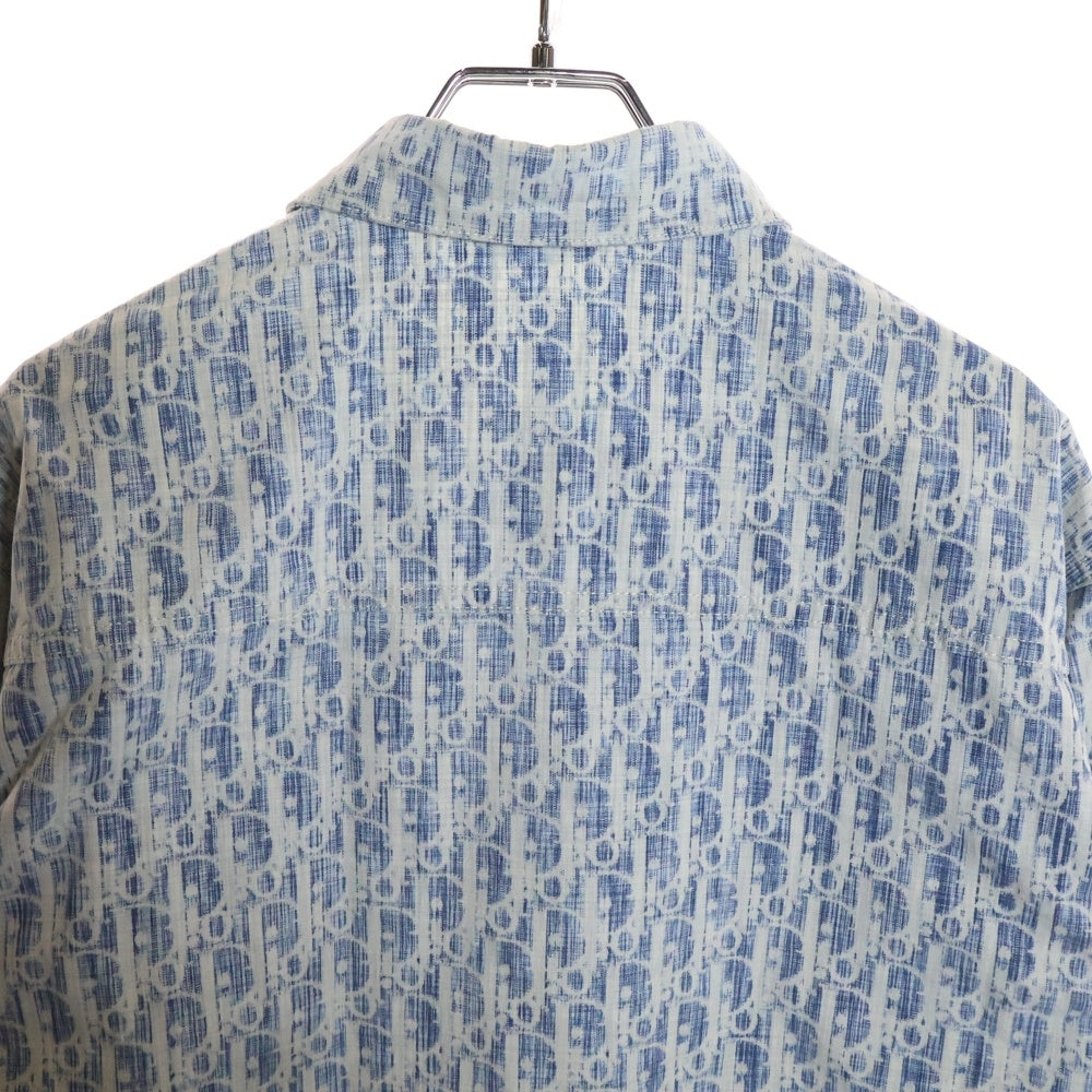 DIOR(ディオール) 20AW オブリーク総柄 デニム 長袖シャツ インディゴ 013D585BY989