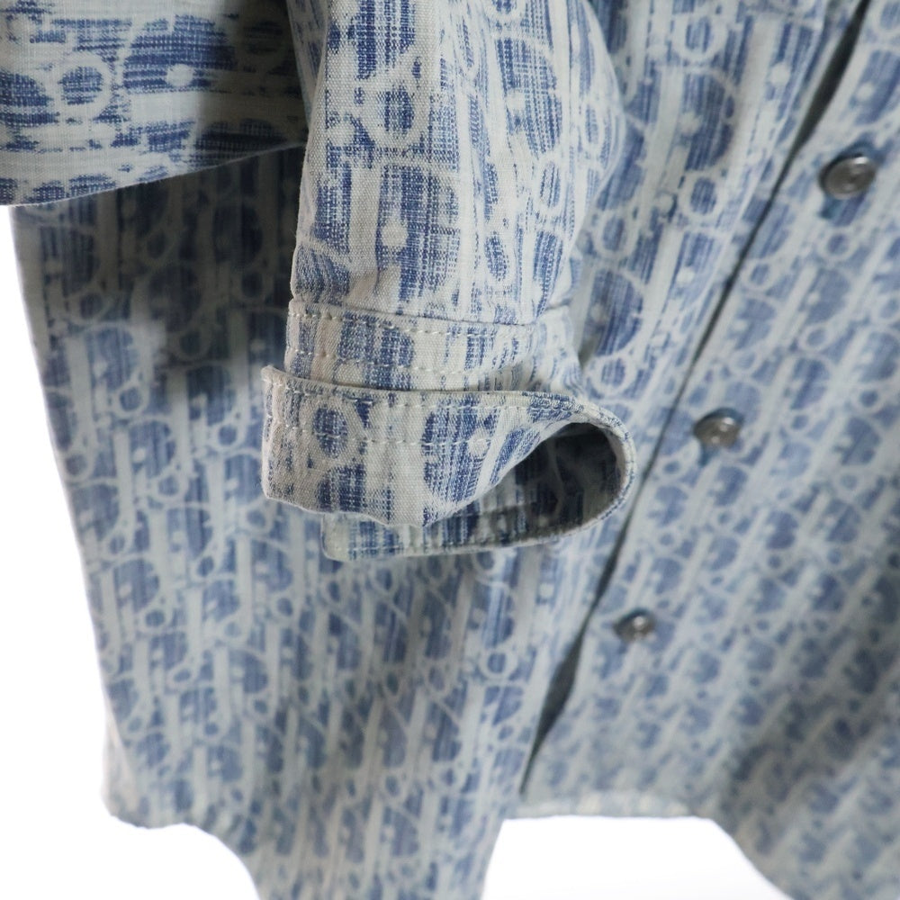 DIOR(ディオール) 20AW オブリーク総柄 デニム 長袖シャツ インディゴ 013D585BY989