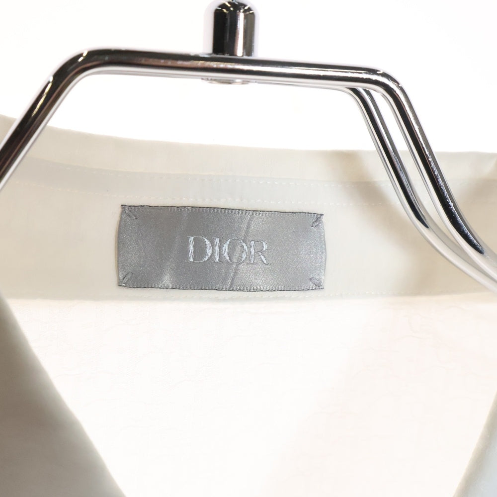 DIOR(ディオール) 23AW オブリーク総柄 コットン 長袖シャツ ホワイト