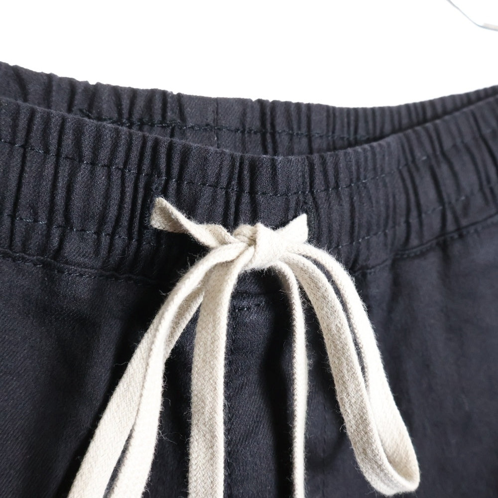 Danke Schon(ダンケシェーン) 23AW ドローストリング ジップポケット ロングパンツ ブラック 23A-PTL026-DS