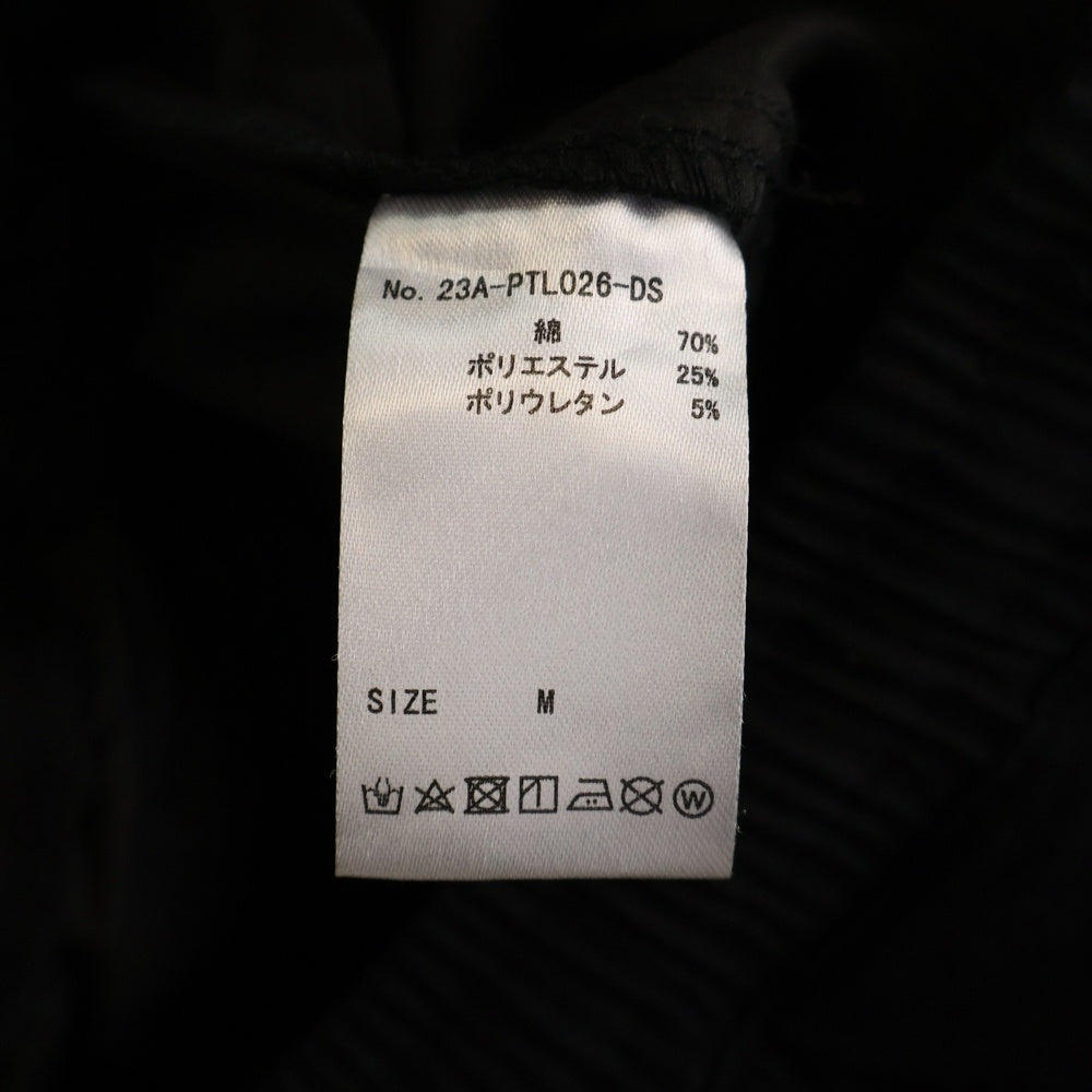 Danke Schon(ダンケシェーン) 23AW ドローストリング ジップポケット ロングパンツ ブラック 23A-PTL026-DS