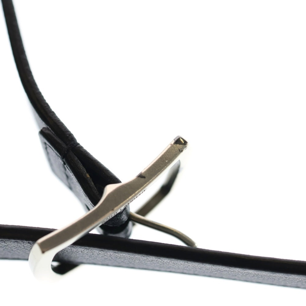 SAINT LAURENT PARIS(サンローランパリ) レザーナローベルト ブラック 593303 レディース