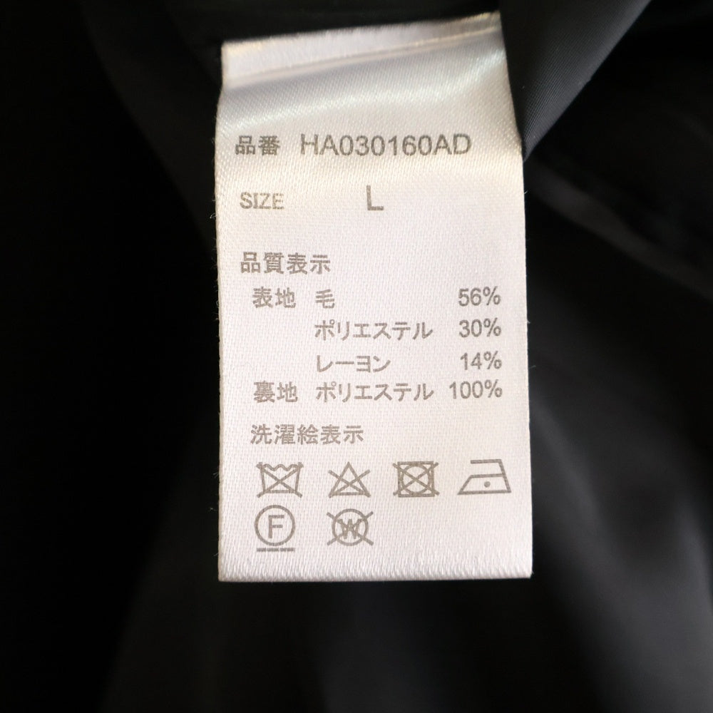 HARE(ハレ) ウール ワイド ステンカラーコート ブラック HA030160AD