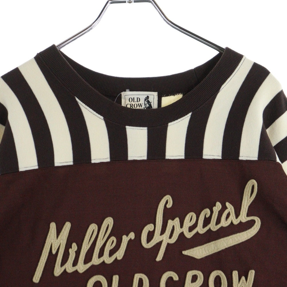 OLD CROW(オールドクロウ) 23SS FOOTBALL T-SHIRTS フットボール 長袖Tシャツ ロンT ブラウン OC-23-SS-14