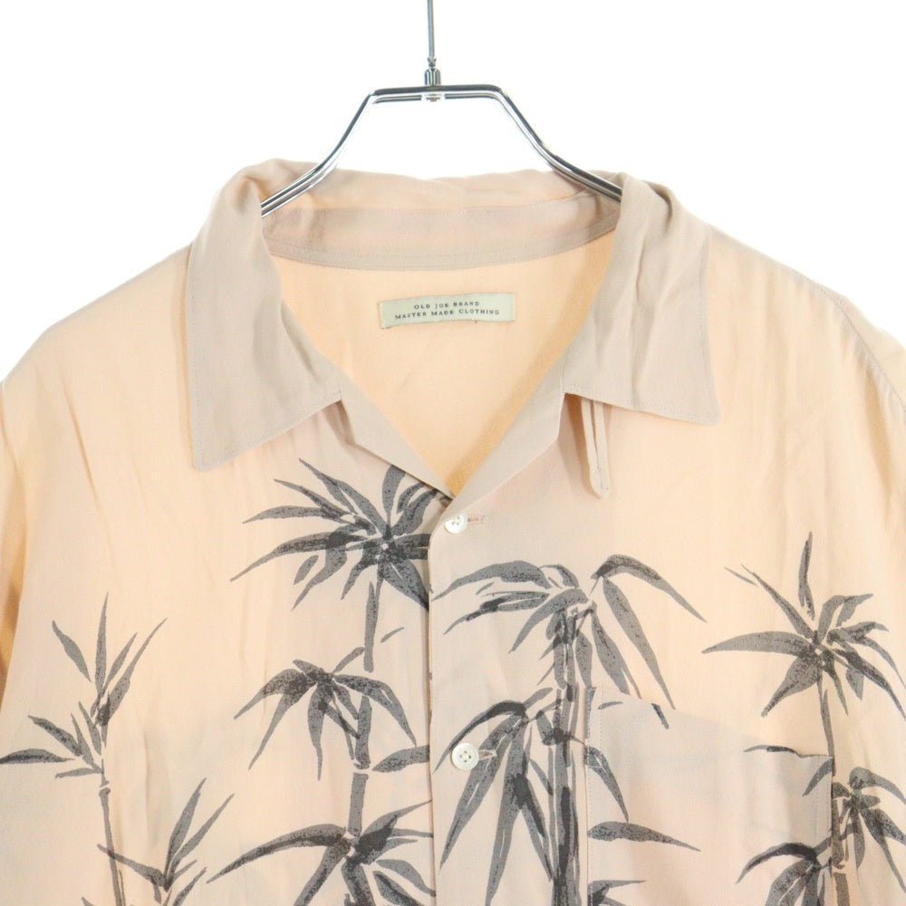 OLD JOE(オールドジョー) 23SS ORIGINAL PRINTED OPEN COLLAR SHIRTS オリジナルプリント オープンカラー 半袖シャツ ピンク 231OJ-SH14