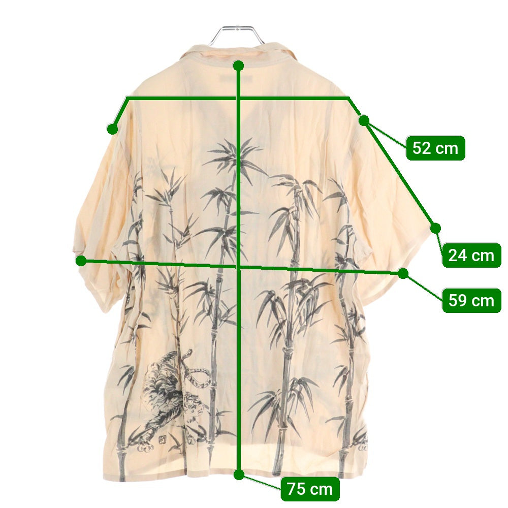 OLD JOE(オールドジョー) 23SS ORIGINAL PRINTED OPEN COLLAR SHIRTS オリジナルプリント オープンカラー 半袖シャツ ピンク 231OJ-SH14