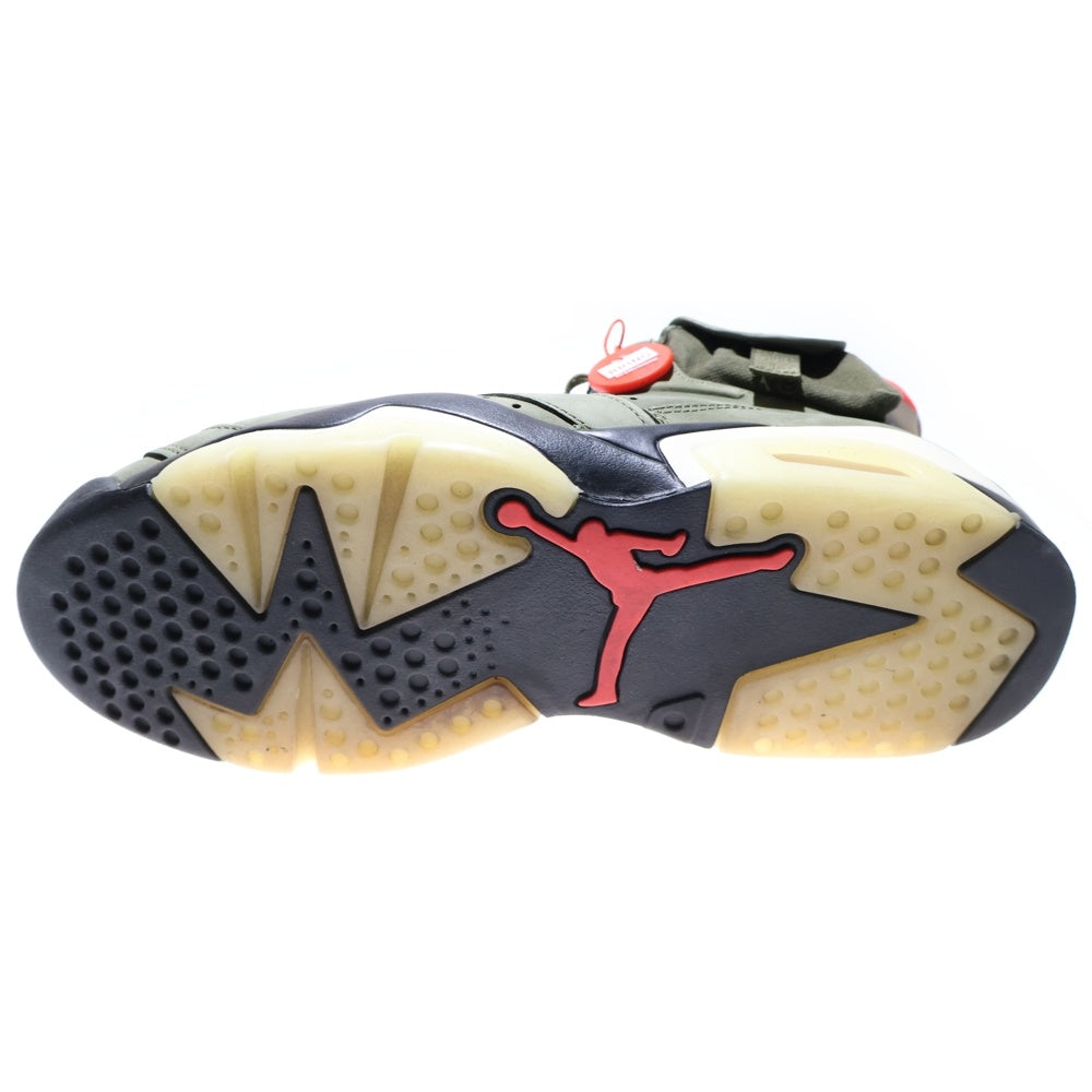 NIKE(ナイキ) ×TRAVIS SCOTT AIR JORDAN 6 RETRO SP トラヴィススコット エアジョーダン ハイカットスニーカー オリーブ US9.5/27.5cm CN1084-200