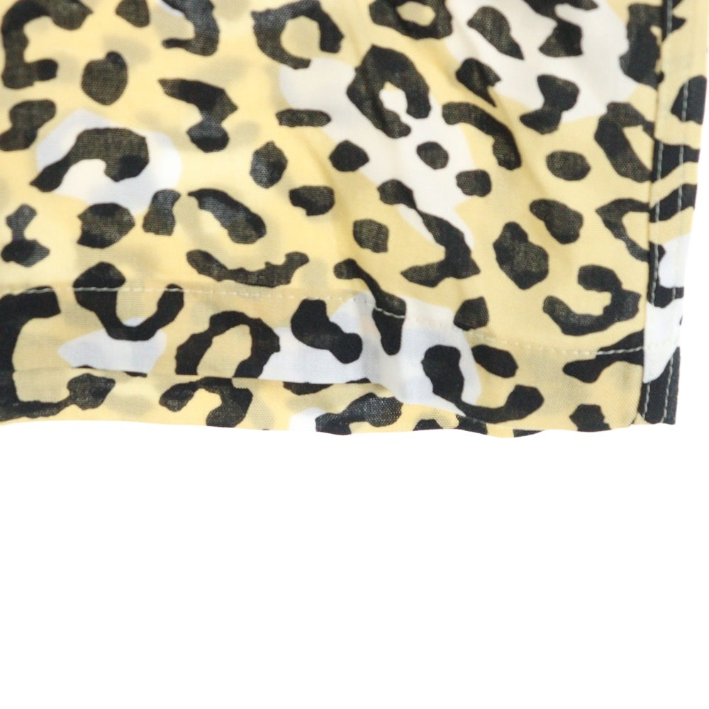 GANGSTERVILLE(ギャングスタービル) 23SS RISE ABOVE S/S SHIRTS レオパード オープンカラー 半袖シャツ ベージュ GSV-23-SS-13