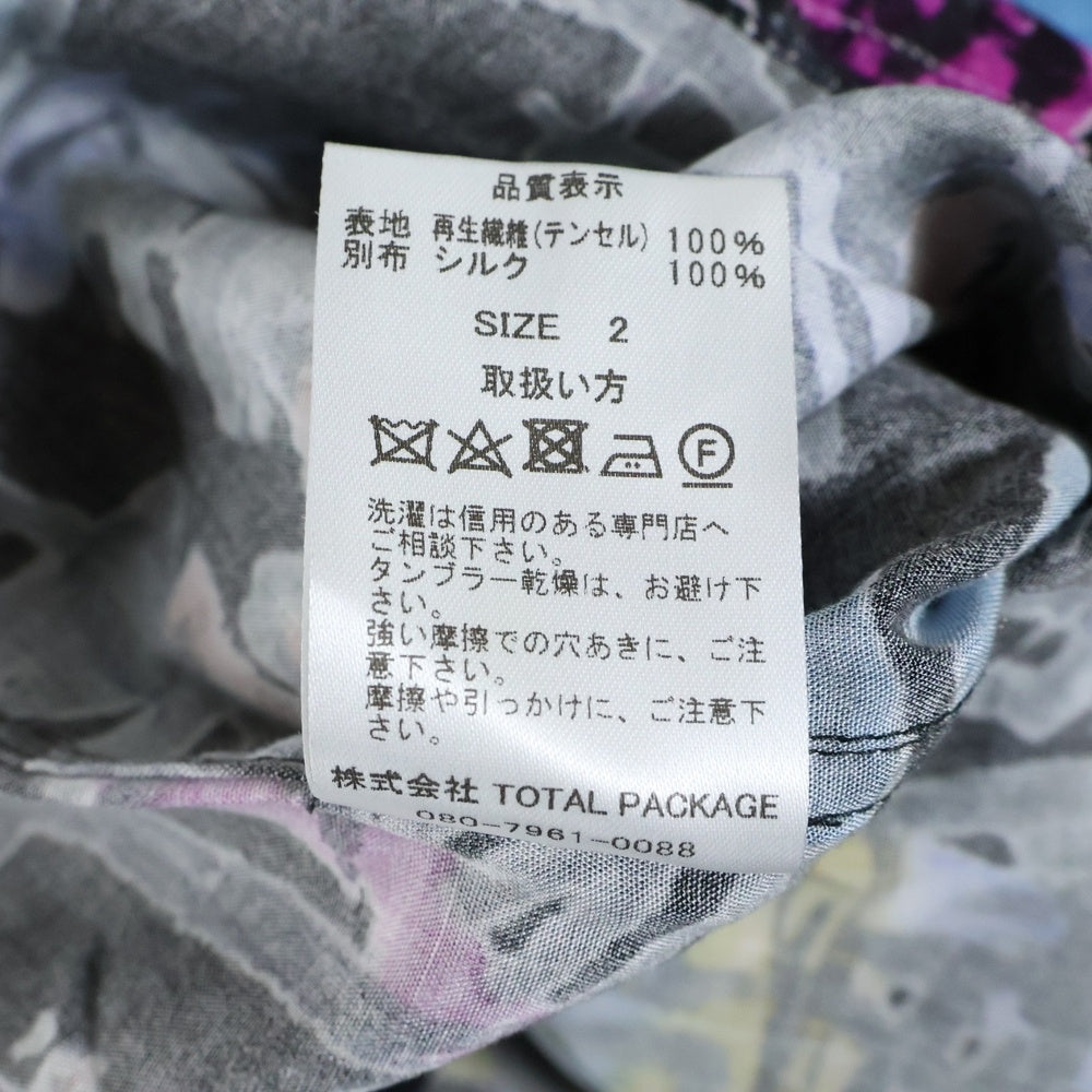 HEOS(ヘオース) グラフィックプリント 長袖シャツ ブラック/マルチ HBSS-SH004