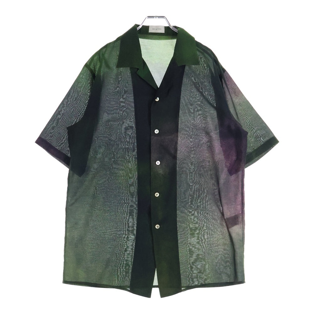 BED J.W. FORD(ベッドフォード) 22SS Open Collar Half Sleeve IWAMOTO Blouse オープンカラー 半袖シャツ グリーン 22SS-B-BL08