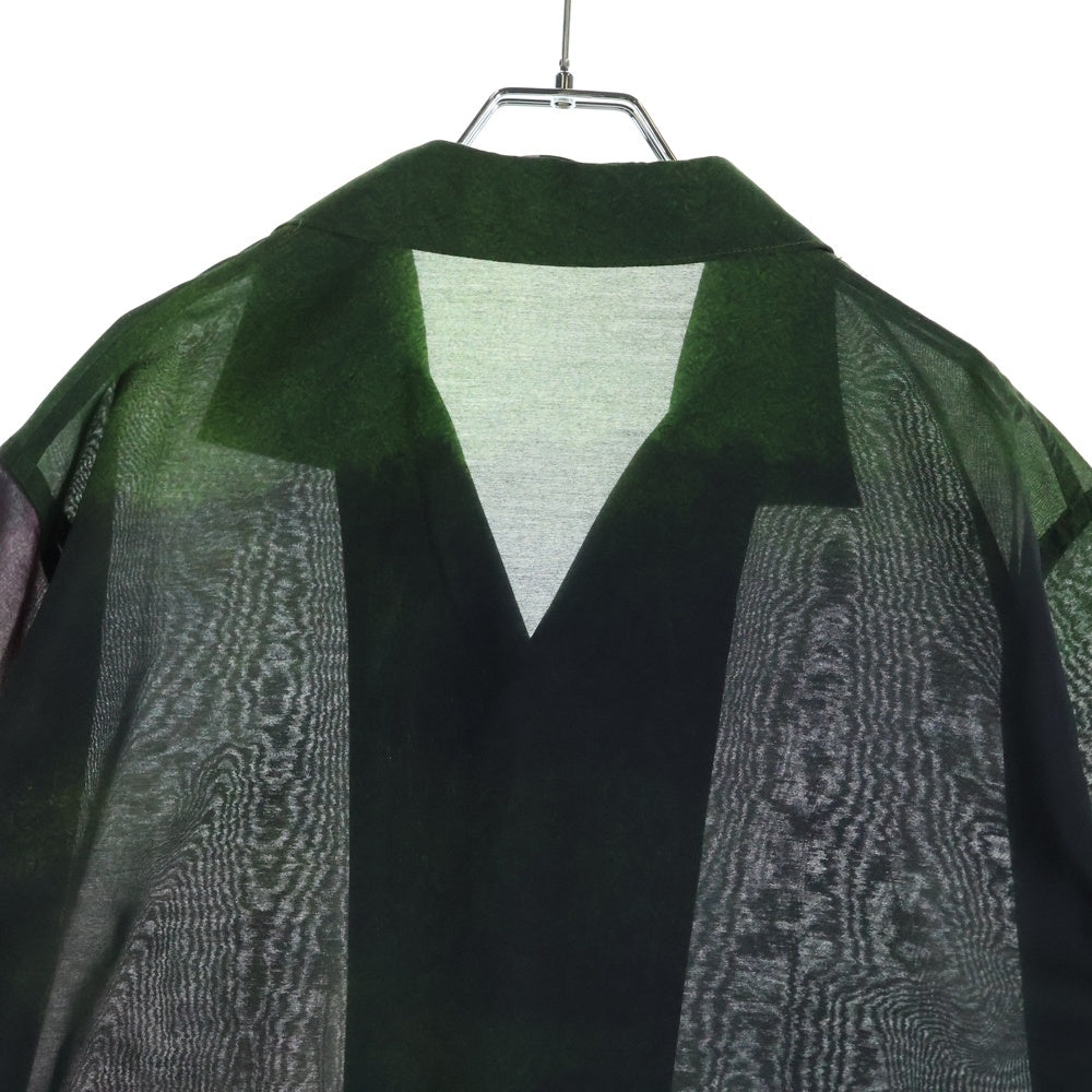 BED J.W. FORD(ベッドフォード) 22SS Open Collar Half Sleeve IWAMOTO Blouse オープンカラー 半袖シャツ グリーン 22SS-B-BL08