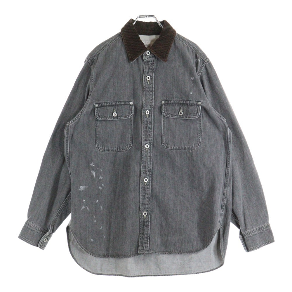 UNITED ARROWS & SONS(ユナイテッドアローズ アンド サンズ) by MASAKI KAWASE N.O.P.J WORK SHIRT 川瀬正輝 ワークシャツ デニム ブラック