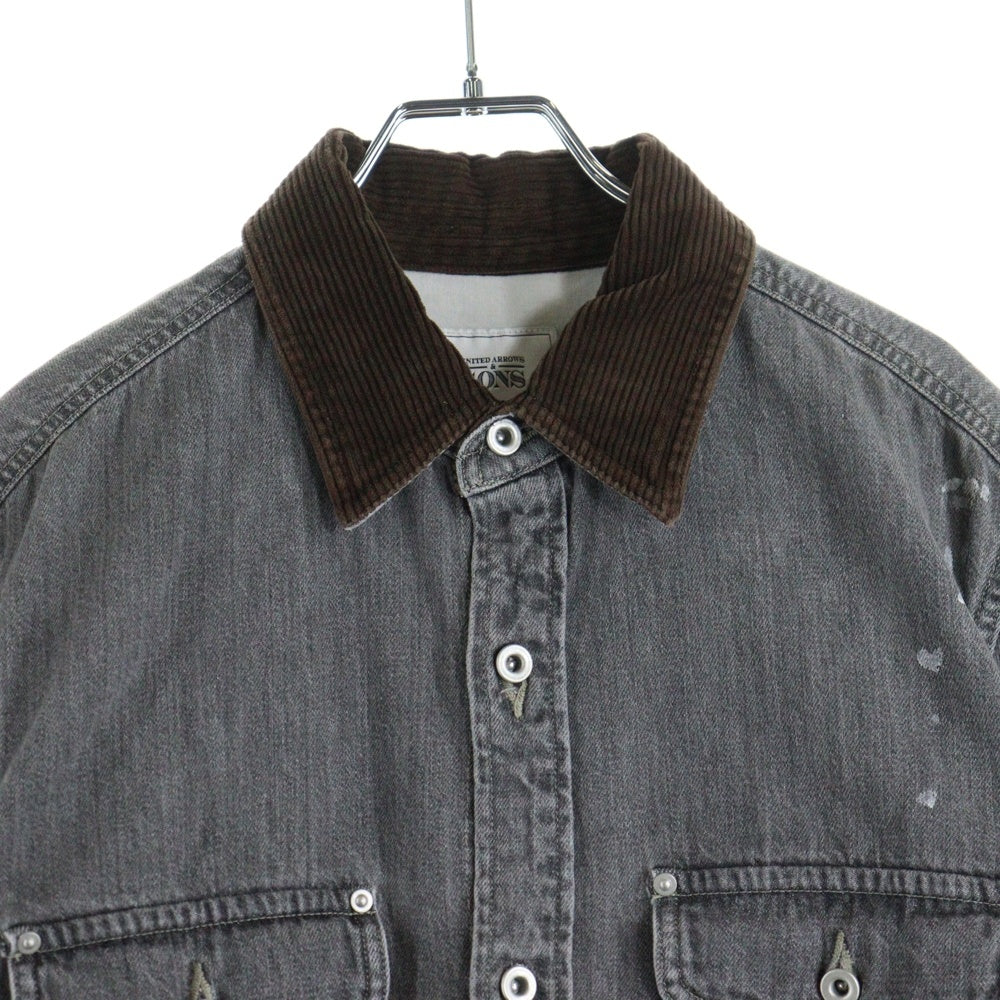 UNITED ARROWS & SONS(ユナイテッドアローズ アンド サンズ) by MASAKI KAWASE N.O.P.J WORK SHIRT 川瀬正輝 ワークシャツ デニム ブラック