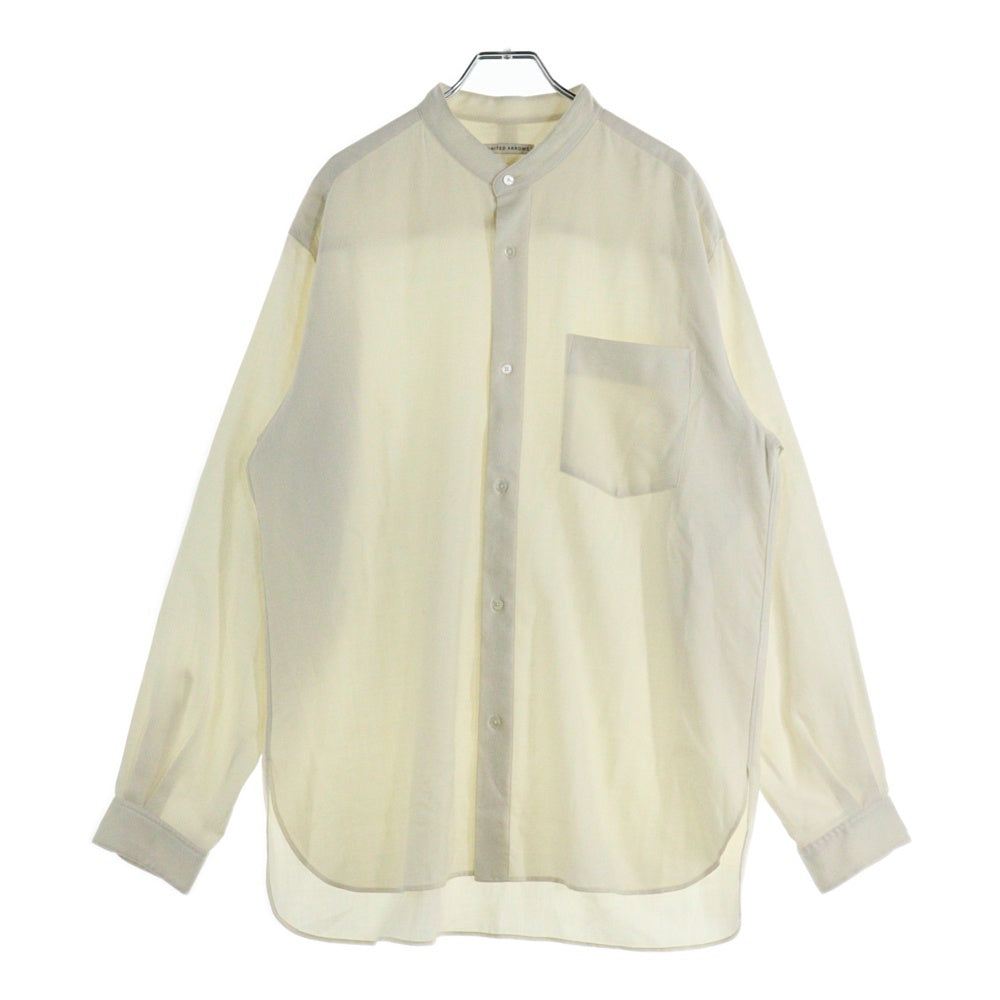 UNITED ARROWS(ユナイテッドアローズ) Wool Stand Collar L/S Shirt ウール スタンドカラー 長袖シャツ アイボリー 1111-199-2787