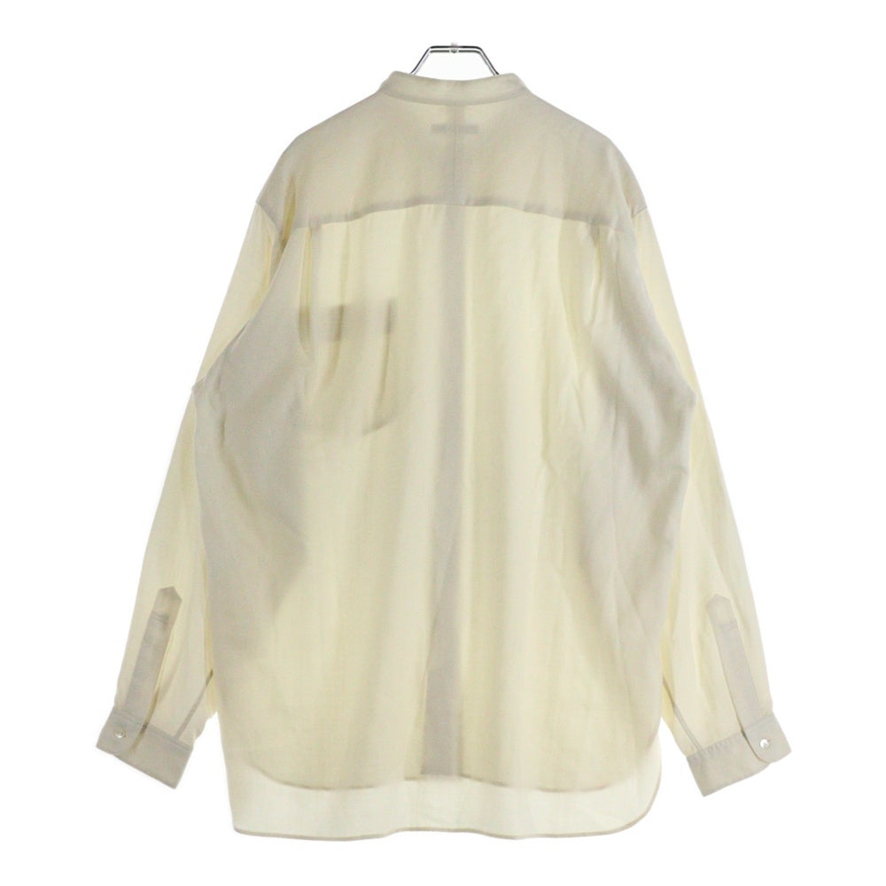 UNITED ARROWS(ユナイテッドアローズ) Wool Stand Collar L/S Shirt ウール スタンドカラー 長袖シャツ アイボリー 1111-199-2787