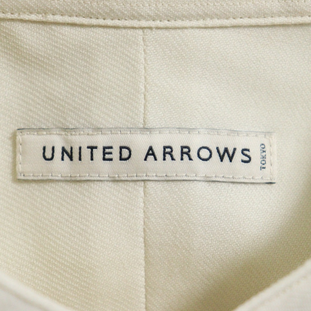 UNITED ARROWS(ユナイテッドアローズ) Wool Stand Collar L/S Shirt ウール スタンドカラー 長袖シャツ アイボリー 1111-199-2787